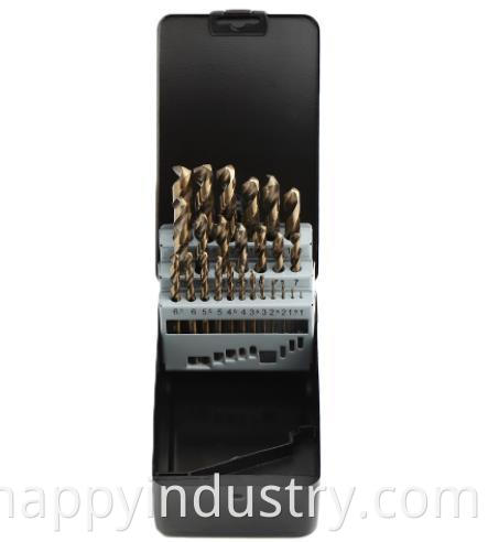 25PCS HSS Fully Ground Twist Drill Bit Set